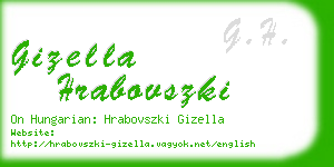 gizella hrabovszki business card